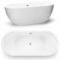 Wanny - Wanna Wolnostojąca BARI 170x75 Akrylowa + Syfon - miniaturka - grafika 1