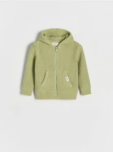 Reserved - Rozpinany sweter z kapturem - jasnozielony - Bluzy i sweterki niemowlęce - miniaturka - grafika 1