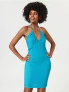 Sukienki - Sinsay - Sukienka mini z wiązaniem - niebieski - miniaturka - grafika 1