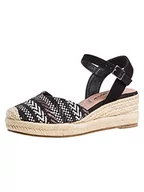 Espadryle damskie - Tamaris Damskie espadryle 1-1-29606-26 wąskie rozmiar: EU, czarny Comb, 39 eu - miniaturka - grafika 1