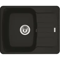Zlewozmywaki - Franke Antea AZG 611-62 Zlewozmywak granitowy jednokomorowy 62x50 cm czarny mat 114.0676.258 - miniaturka - grafika 1