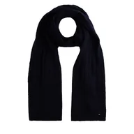 Apaszki i szaliki damskie - Szalik Tommy Hilfiger Flag Fluffy AW0AW17787 Granatowy - miniaturka - grafika 1