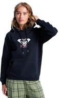 Bluzy damskie - bluza damska ROXY SURF STOKED HOODIE BRUSHED ART KVJ0/TRUE BLACK - miniaturka - grafika 1