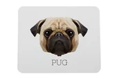 Podkładki pod mysz - Mops podkładka geometryczny Art-Dog - miniaturka - grafika 1