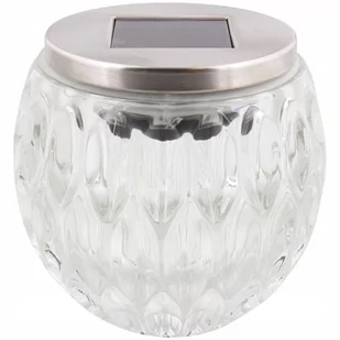LAMPA SOLARNA SZKLANA KULA W ŁEZKI DEKORACJA OGRODU KOLOROWA STOJĄCA - Lampy ogrodowe - miniaturka - grafika 1