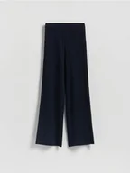 Spodnie damskie - Reserved - Dzianinowe spodnie w prążek - granatowy - miniaturka - grafika 1