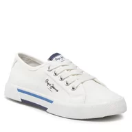 Trampki damskie - Pepe jeans Tenisówki Brady Boy Basic PBS30527 White 800 - miniaturka - grafika 1