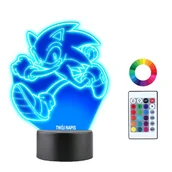 Lampy pozostałe - Lampka na Biurko Statuetka 3D Gra Sonic Biegnący - miniaturka - grafika 1