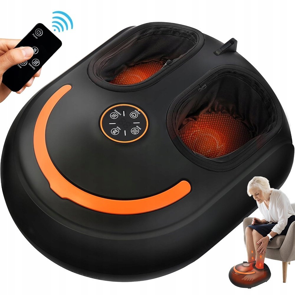 PRZENOŚNY ELEKTRYCZNY MASAŻER DO STÓP SHIATSU 3 POZIOMY GRZANIA EKRAN LCD