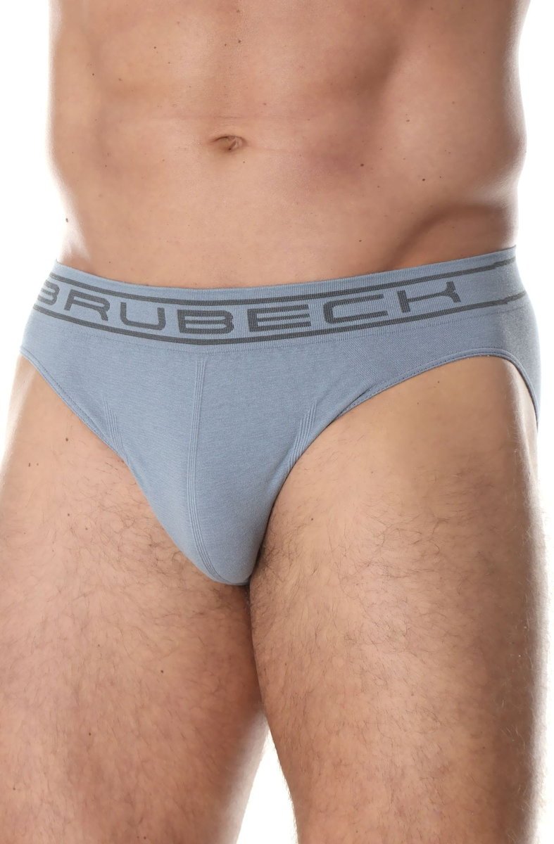 Slipy męskie bawełniane Brubeck Comfort Cotton BE00290A stalowy - L