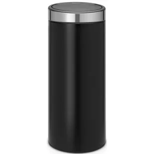 Brabantia Kosz na śmieci Touch Bin New 30l czarny mat z chromowaną pokrywą 115448 - Kosze na śmieci - miniaturka - grafika 1