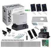 Zestawy do bram - FAAC Zestaw DELTA 2 740 230V do bram przesuwnych do 500 kg + Listwa (5 m) - miniaturka - grafika 1