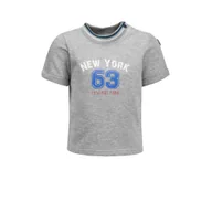 Bluzki damskie - Chłopięca bluzka z krótkim rękawem, szary, rozmiar 80 - miniaturka - grafika 1