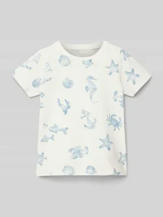 T-shirt z prążkowanym, okrągłym dekoltem model ‘FILLE’ - Koszulki dla chłopców - miniaturka - grafika 1