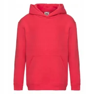 Bluzy dla dziewczynek - Bluza Dziecięca Z Kapturem Hooded Sweat Czerwony r. 7-8(128) - miniaturka - grafika 1