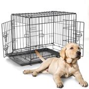 Sprzęt podróżny i transportery dla psów - Duża Metalowa Klatka Kennelowa Kojec dla Psa XL - miniaturka - grafika 1