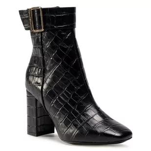 Buty damskie Tommy Hilfiger Croco Look High Heel skórzane botki na obcasie-40 - Botki damskie - miniaturka - grafika 1