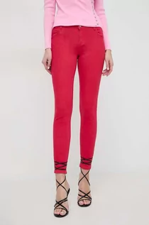 Spodnie damskie - Morgan jeansy damskie kolor czerwony - grafika 1