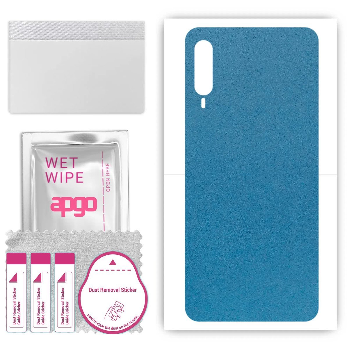 Folia naklejka skórka strukturalna na TYŁ Zamsz do HTC Desire 22 Pro - Zamsz Niebieski - apgo SKINS