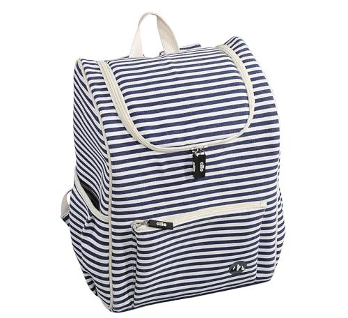 cilio Oceano plecak izolacyjny, pojemność 14 l, torba chłodząca z wyściełanymi szelkami, poliester, spieniona folia, plecak chłodzący z kieszenią przednią i 2 kieszeniami bocznymi | biało-niebieski