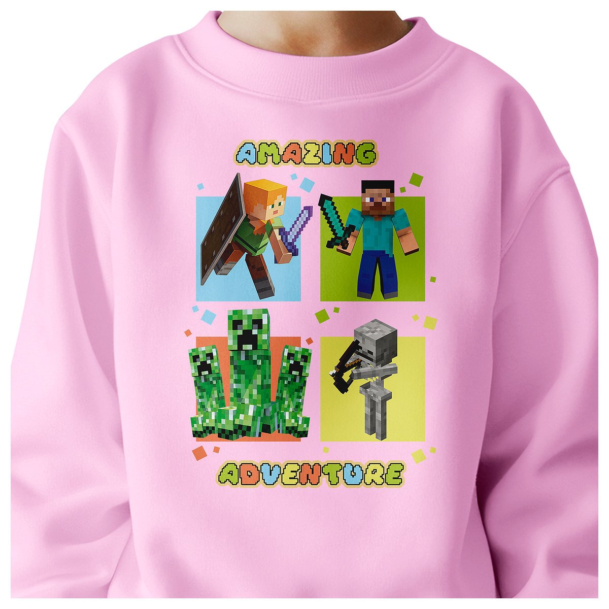 BLUZA DZIECIĘCA MINECRAFT 134-140 DLA DZIEWCZYNKI CHŁOPCA JAKOŚĆ