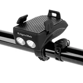 Podnóżki, podpórki, podkładki - Uchwyt rowerowy na telefon komórkowy 4 w 1 z power bankiem - miniaturka - grafika 1