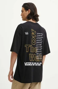 Vans t-shirt bawełniany męski kolor czarny z nadrukiem VN000HFTBLK1 - Koszulki męskie - miniaturka - grafika 1
