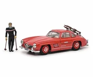 Samochody i pojazdy dla dzieci - Schuco Mercedes Benz 300 Sl With Ski And F 1:43 450376600 - miniaturka - grafika 1