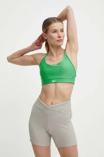 Reebok biustonosz sportowy LUX Collection kolor zielony gładki 100076177 - Bielizna sportowa damska - miniaturka - grafika 1