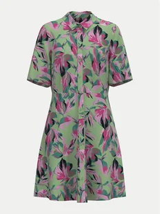 YAS Sukienka koszulowa Savanna 26029347 Zielony Regular Fit - Sukienki - miniaturka - grafika 1