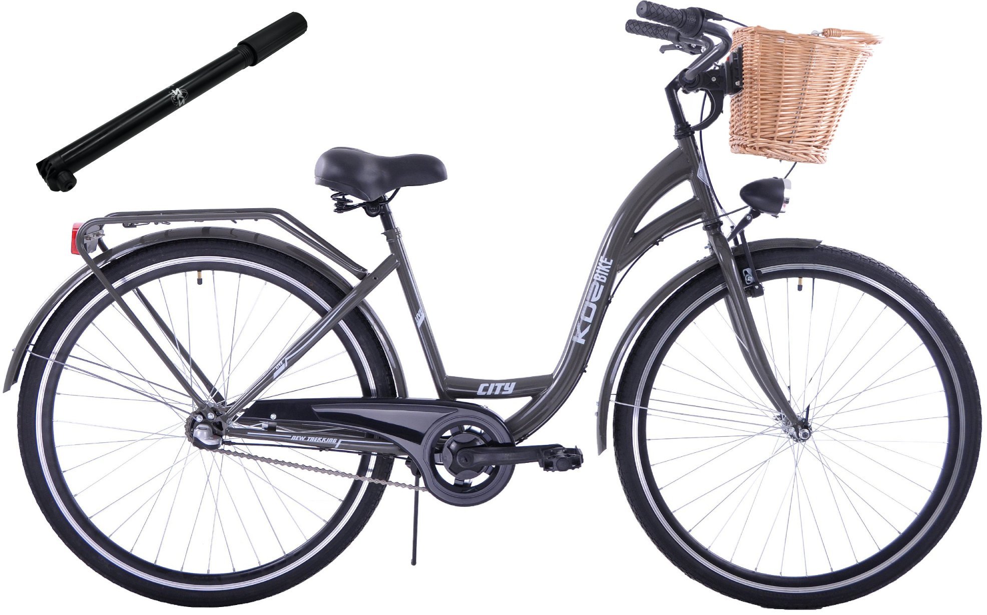 Kozbike Rower miejski 28 Kozbike K3 3 biegi grafitowy J5,J12