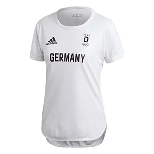 adidas adidas Damski t-shirt Ger H.rdy biały czarny/biały 46 FS0078 - Koszulki i topy damskie - miniaturka - grafika 1