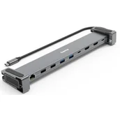 Stacje dokujące i replikatory portów - Stacja dokująca HAMA 9w1 USB Typu C 3.2 Gen. 1 Pasywna - miniaturka - grafika 1