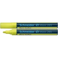 Markery permanentne - Schneider marker kredowy Maxx 265 Deco, okrągły, 2-3 mm, żółty SR126505 - miniaturka - grafika 1