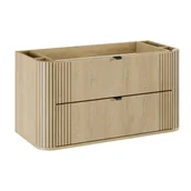 Szafki łazienkowe - Szafka pod umywalkę wisząca Ovalia 100x45.8x52 cm Dąb Cremona Comad - miniaturka - grafika 1