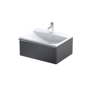 Szafka łazienkowa pod umywalkę Oristo Etna 60 cm czarny mat OR52-SD1S-60-8R - Szafki łazienkowe - miniaturka - grafika 1