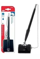 Długopisy - Długopis recepcyjny ze stojakiem niebieski - miniaturka - grafika 1