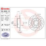 Tarcze hamulcowe - Tarcza hamulcowa BREMBO 08.9502.1X - miniaturka - grafika 1