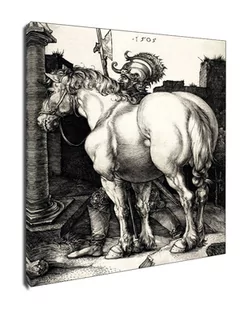 The Large Horse, Albrecht Durer - obraz na płótnie Wymiar do wyboru: 90x120 cm - Obrazy i zdjęcia na płótnie - miniaturka - grafika 1