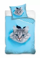 Pościel dla dzieci - POŚCIEL bawełniana KOT 160x200 cm - miniaturka - grafika 1