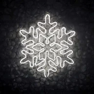 Ozdoby bożonarodzeniowe - Dekoracja świąteczna Śnieżynka 2D NEON LED 68 cm średnicy - miniaturka - grafika 1