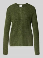 Swetry damskie - Kurtka z dzianiny z okrągłym dekoltem model ‘KAMARA’ - miniaturka - grafika 1