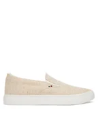 Trampki męskie - Tommy Hilfiger Tenisówki Harlem Core Ii Slip On Chambray FM0FM05819 Beżowy - miniaturka - grafika 1