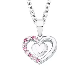 Prinzessin Lillifee łańcuszek dla dzieci, dziewcząt, 35 + 3 cm, z regulacją długości i wisiorkiem w kształcie serca, 925 srebro, cyrkonie różowe 2017951 - Akcesoria i dodatki do ubrań dla dzieci - miniaturka - grafika 1