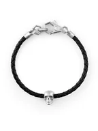 Bransolety męskie - PHILIPP PLEIN Bransoletka Linked PJYEA13BU Czarny - miniaturka - grafika 1