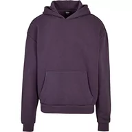 Bluzy męskie - Urban Classics Męska bluza z kapturem Ultra Heavy Hoody, Purplenight, XXL - miniaturka - grafika 1