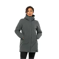 Kurtki damskie - Damski płaszcz zimowy Jack Wolfskin SALIER COAT slate green - L - miniaturka - grafika 1