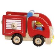 Samochody i pojazdy dla dzieci - Goki Drewniany samochód - straż pożarna - miniaturka - grafika 1