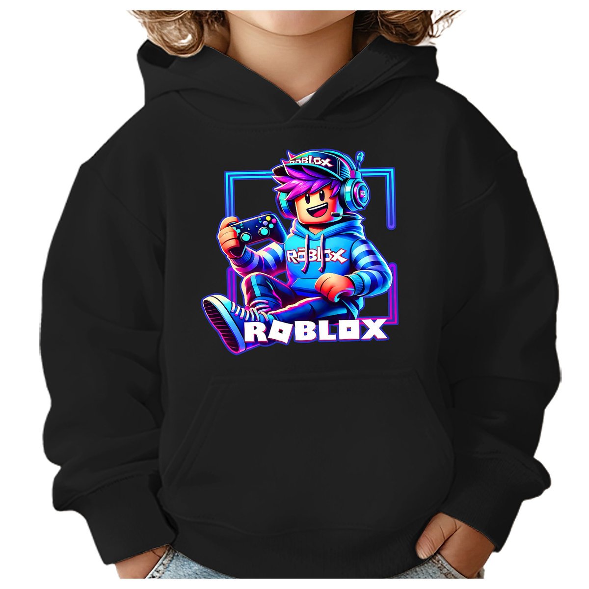BLUZA DZIECIĘCA Z KAPTUREM ROBLOX GRACZ 110-116 DLA DZIECKA PREZENT