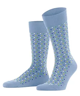 Burlington Mężczyźni Skarpety Dot M SO Organiczna Bawełna z wzorem 1 Para, Niebieski (Sky Blue 6876), 40-46 - Skarpetki męskie - miniaturka - grafika 1